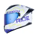 CASCO INTEGRAL LS2 806 DOBLE VISOR ROMA BLANCO AZUL BRILLO