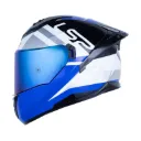 CASCO INTEGRAL LS2 806 DOBLE VISOR SEVEN BLANCO AZUL BRILLO