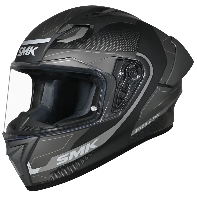 CASCO INTEGRAL SMK STELLAR SPORT MA266 GRIS NEGRO MATE