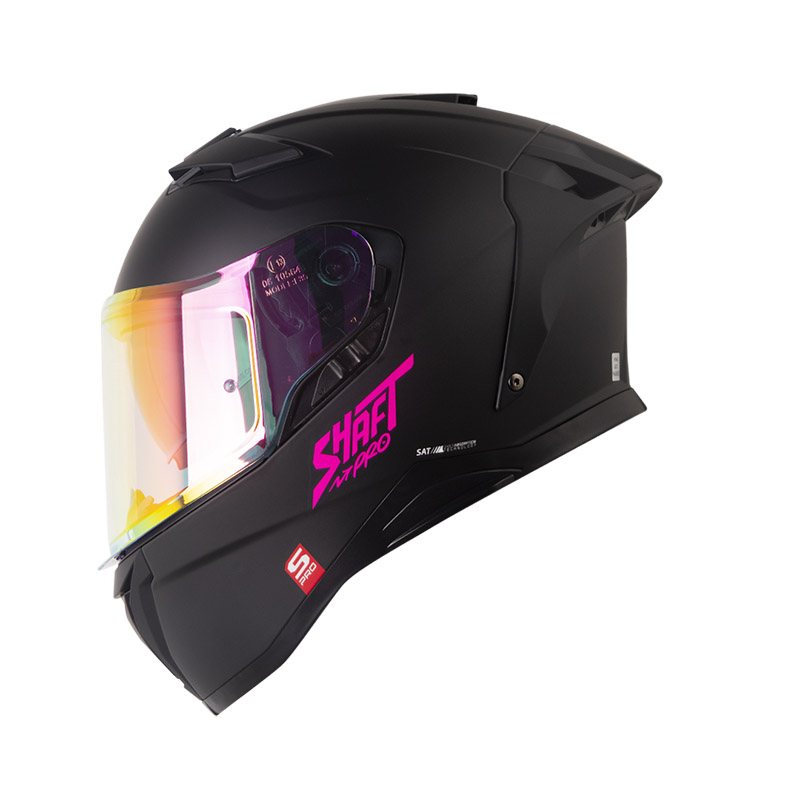CASCO INTEGRAL SHAFT PRO 606SP DOBLE VISOR SOLID NEGRO FUCSIA MATE