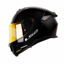 CASCO INTEGRAL LS2 808 DOBLE VISOR STREAM SOLID NEGRO BRILLO VISOR ROJO