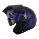CASCO ABATIBLE ICH 3110 DOBLE VISOR SPEED UP NEGRO MORADO AZUL OSCURO MATE VISOR NEGRO 