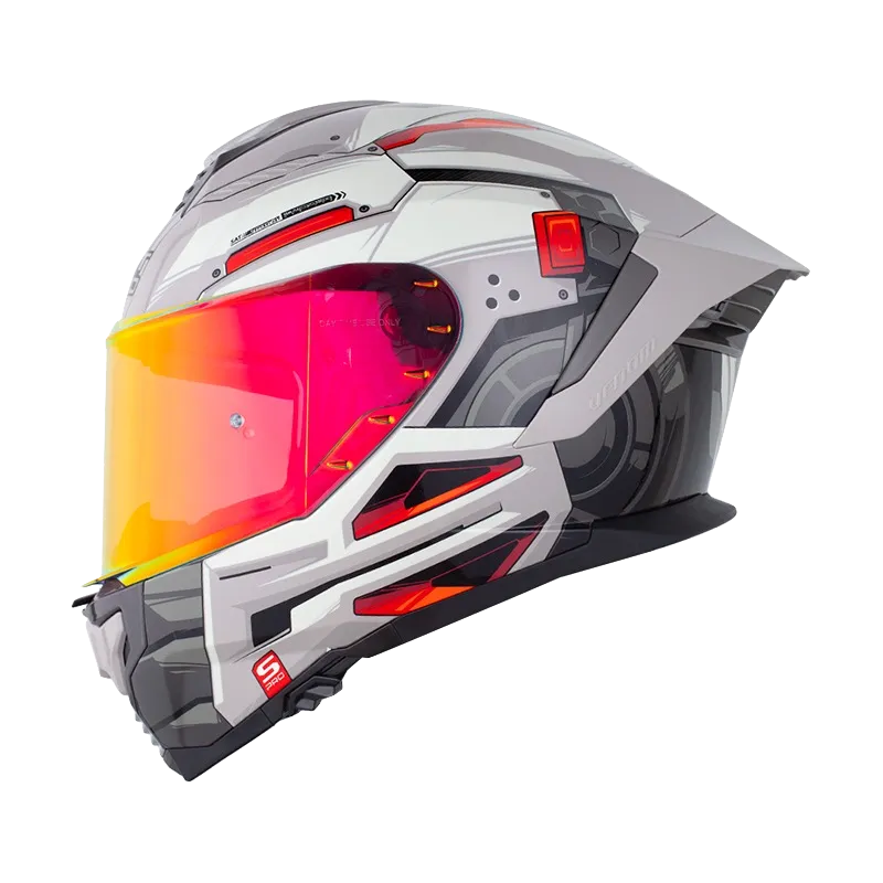 CASCO INTEGRAL SHAFT PRO 609 DOBLE VISOR VENOM MECH ARENA ROJO MATE