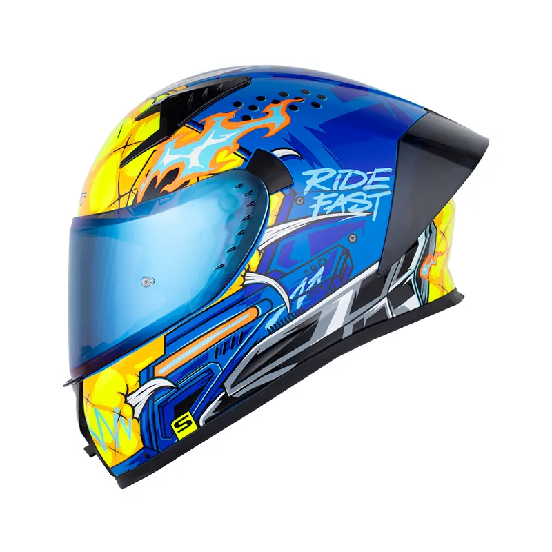 CASCO INTEGRAL SHAFT 526SP EVO DUXTER AMARILLO AZUL MATE
