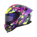 CASCO INTEGRAL SHAFT 598 GTR FIGHT NEGRO FUCSIA BRILLO