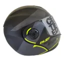 CASCO ABATIBLE ICH 3110 DOBLE VISOR TREAT NEGRO GRIS OSCURO AMARILLO MATE VISOR SILVER