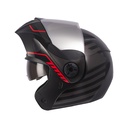 CASCO ABATIBLE ICH 3110 DOBLE VISOR BUZZ NEGRO ROJO MATE VISOR SILVER