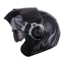 CASCO ABATIBLE ICH 3110 DOBLE VISOR SPEED UP NEGRO GRIS GRIS MATE VISOR NEGRO