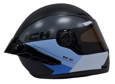 CASCO INTEGRAL ICH 501SP FUNN NEGRO AZUL AZUL MATE VISOR NEGRO