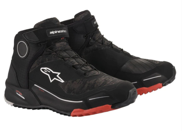 BOTA ALPINESTARS CR-X DRYSTAR NEGRO CAMO ROJO