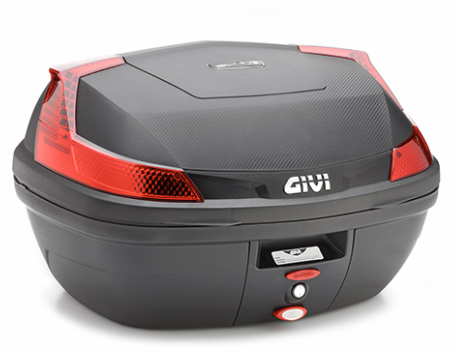 MALETERO GIVI MONOLOCK 47 LITROS NEGRO ROJO