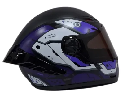 [227882] CASCO INTEGRAL ICH 501SP BAUMANE NEGRO MORADO MATE VISOR NEGRO (S)