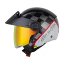 CASCO ABIERTO SHAFT 212 TREMBLE NEGRO ROJO BRILLO