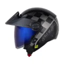 CASCO ABIERTO SHAFT 212 TREMBLE NEGRO GRIS BRILLO