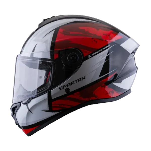 CASCO INTEGRAL SPARTAN DRAKEN LYNX Z8 ROJO BLANCO BRILLO (S)