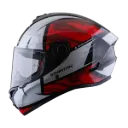 CASCO INTEGRAL SPARTAN DRAKEN LYNX Z8 ROJO BLANCO BRILLO