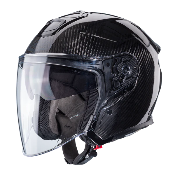 CASCO ABIERTO CABERG FLYON II CARBONO BRILLO