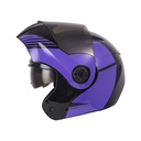 CASCO ABATIBLE ICH 3110 DOBLE VISOR XMAL NEGRO MORADO BRILLO VISOR NEGRO