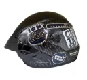 CASCO INTEGRAL ICH 501SP RUTERO NEGRO AZUL OSCURO BLANCO MATE VISOR TRANSPARENTE