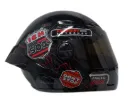 CASCO INTEGRAL ICH 501SP RUTERO NEGRO ROJO GRIS BRILLO VISOR NEGRO