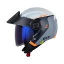 CASCO ABIERTO SHAFT 212 REVERB GRIS CLARO NARANJA BRILLO