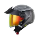 CASCO ABIERTO SHAFT 212 REVERB GRIS OSCURO HOLOGRAFICO SILVER BRILLO