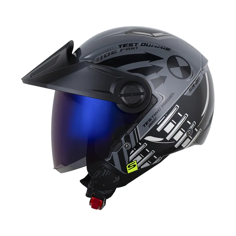 CASCO ABIERTO SHAFT 212 SPRING HEARD GRIS OSCURO HOLOGRAFICO SILVER BRILLO (S)
