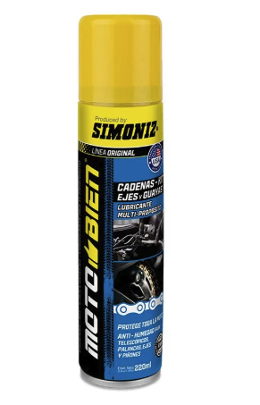 SPRAY SIMONIZ LUBRICANTE EJES Y GUAYAS MULTI-PROPOSITO ANTI-HUMEDAD PARA EJES Y PIÑONES 220 ML