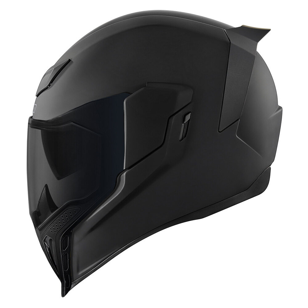 CASCO INTEGRAL ICON AIRFLITE DOBLE VISOR DARK NEGRO MATE+VISOR