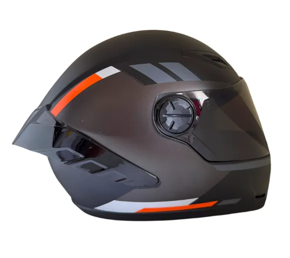 CASCO INTEGRAL ICH 501SP HCI NEGRO GRIS OSCURO ROJO MATE VISOR NEGRO
