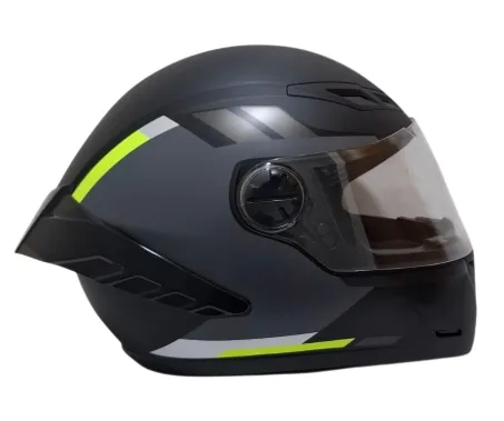 CASCO INTEGRAL ICH 501SP HCI NEGRO GRIS OSCURO AMARILLO NEON MATE VISOR TRANSPARENTE