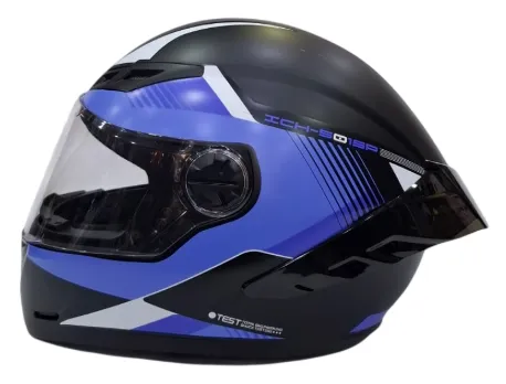 CASCO INTEGRAL ICH 501SP KYANU NEGRO MORADO BLANCO MATE VISOR TRANSPARENTE (S)