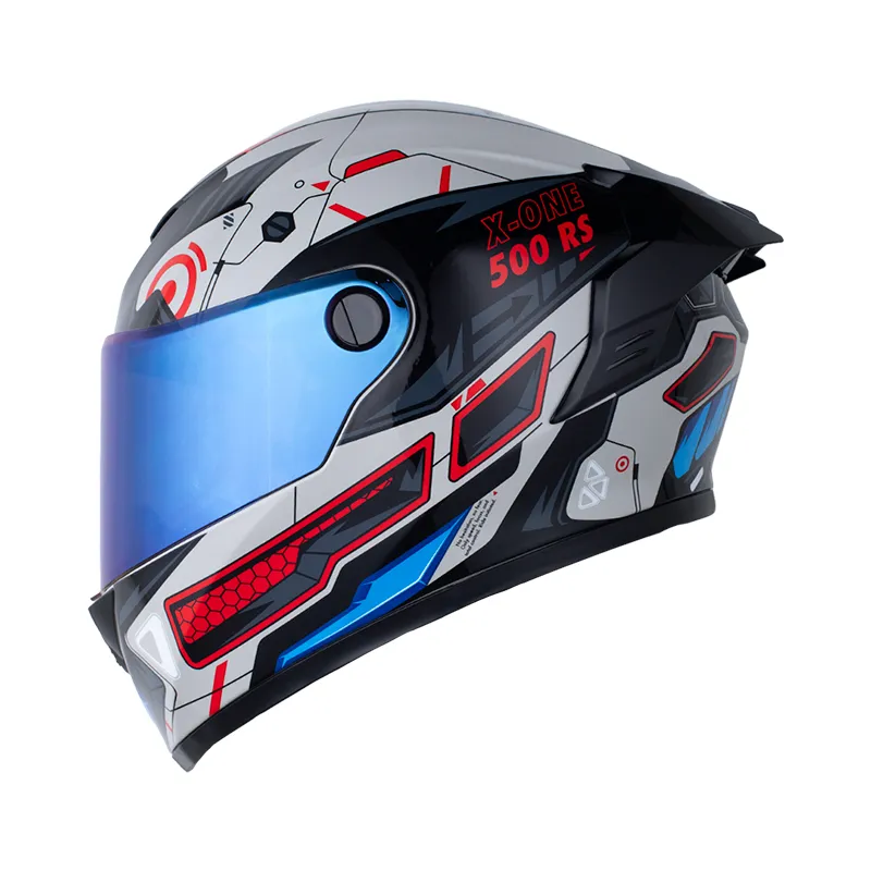 CASCO INTEGRAL X-ONE 500 RS MAKO GRIS ROJO