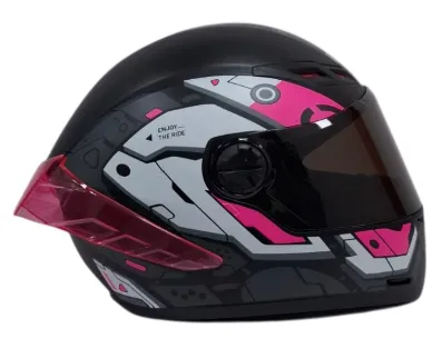 [227838] CASCO INTEGRAL ICH 501SP BAUMANE NEGRO FUCSIA MATE VISOR NEGRO  (S)