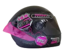 CASCO INTEGRAL ICH 501SP RUTERO NEGRO FUCSIA SILVER MATE VISOR NEGRO