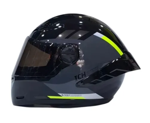 CASCO INTEGRAL ICH 501SP HCI NEGRO GRIS OSCURO AMARILLO BRILLO VISOR NEGRO (S)