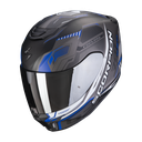 CASCO INTEGRAL SCORPION EXO-391 HAUNT NEGRO SILVER AZUL MATE