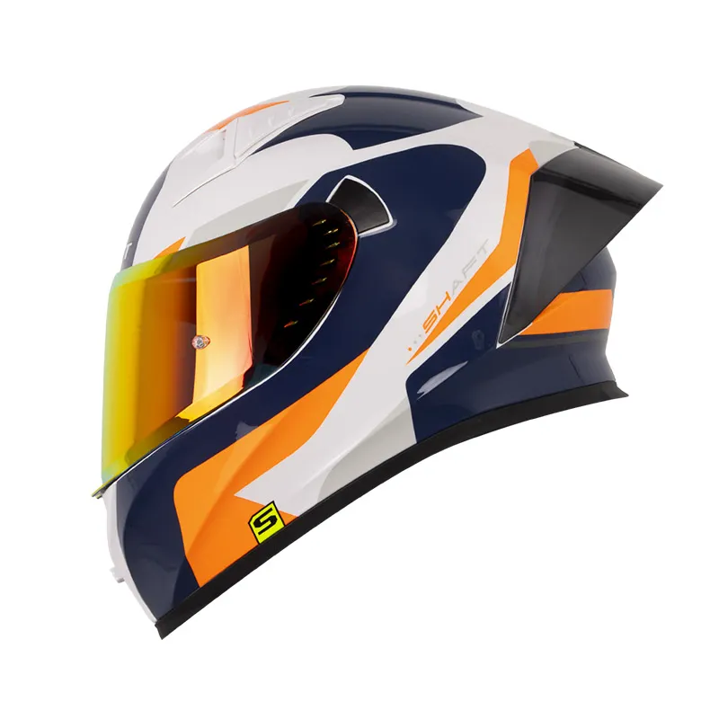 CASCO INTEGRAL SHAFT 526SP EVO GYAE-SU BLANCO NARANJA BRILLO