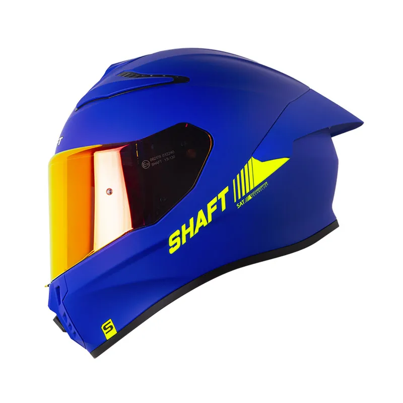 CASCO INTEGRAL SHAFT 584SP SOLID AZUL AMARILLO MATE (S)