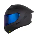 CASCO INTEGRAL SHAFT 584SP SOLID GRIS OSCURO NEGRO MATE VISOR AZUL