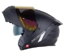 CASCO ABATIBLE SHAFT PRO 4200 DOBLE VISOR SOLID NEGRO SILVER MATE