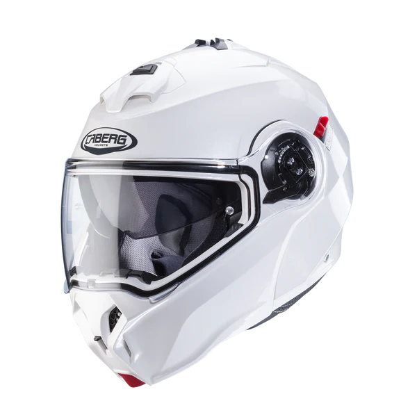 CASCO ABATIBLE CABERG DUKE EVO DOBLE VISOR BLANCO BRILLO