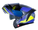CASCO ABATIBLE SHAFT PRO 4200 DOBLE VISOR BURNT GRIS AMARILLO BRILLO