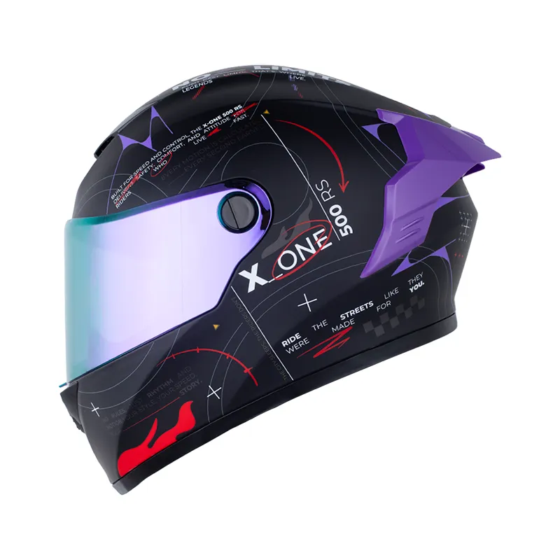 CASCO INTEGRAL X-ONE 500 RS WEB LOCK+ NEGRO ROJO MATE