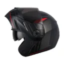 CASCO ABATIBLE ICH 3110 DOBLE VISOR REPLACED NEGRO GRIS OSCURO ROJO MATE VISOR NEGRO
