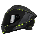 CASCO INTEGRAL SPARTAN DOBLE VISOR HAWK EVO TITAN B3 GRIS AMARILLO FLUOR MATE