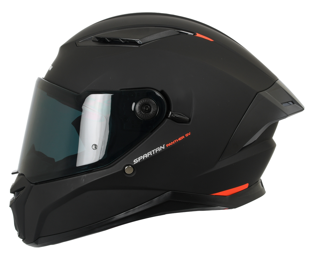CASCO INTEGRAL SPARTAN DOBLE VISOR PANTHER SOLID A1 NEGRO MATE
