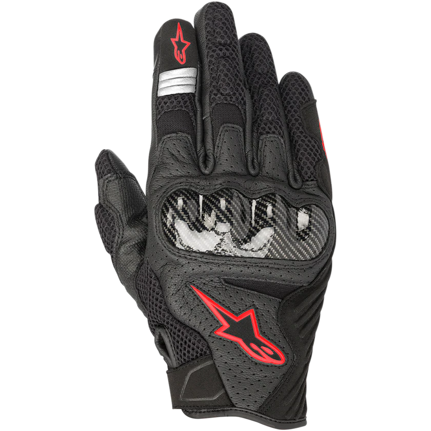 GUANTE CON PROTECCION ALPINESTARS SMX-1 AIR V2 NEGRO ROJO