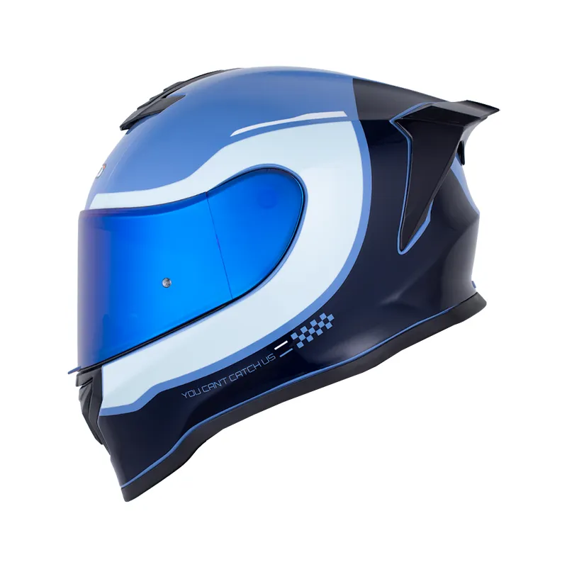 CASCO INTEGRAL HRO 506 SP DES AZUL AZUL CLARO BRILLO (S)
