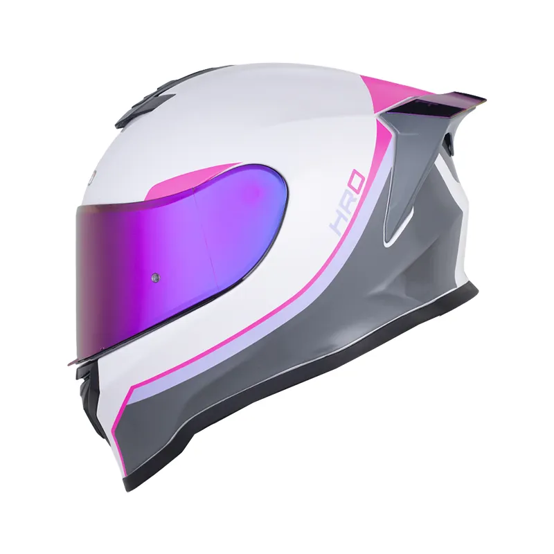 CASCO INTEGRAL HRO 506 SP MEYK BLANCO PERLA FUCSIA BRILLO